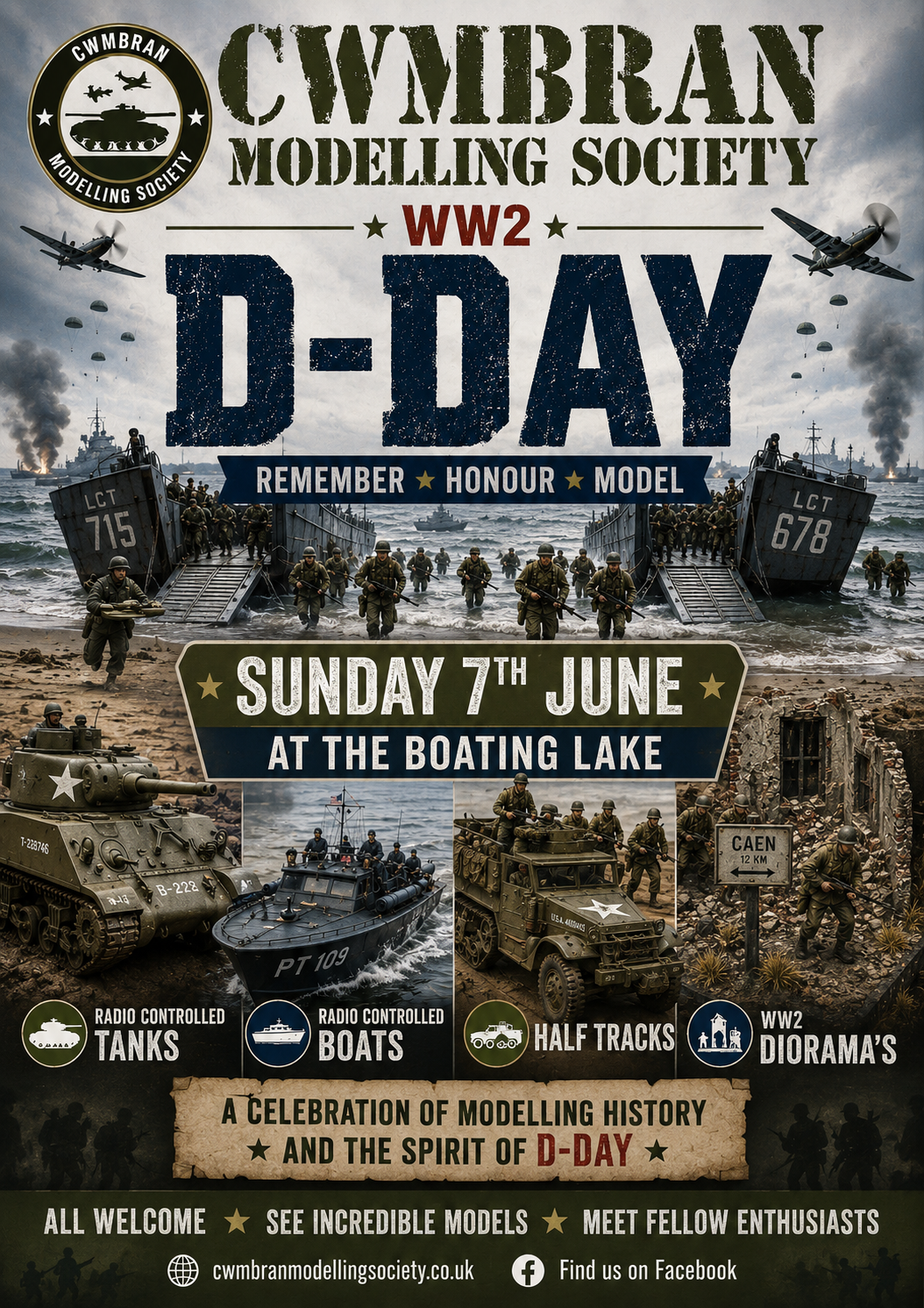 Cwmbran Modelling Society D-day event poster