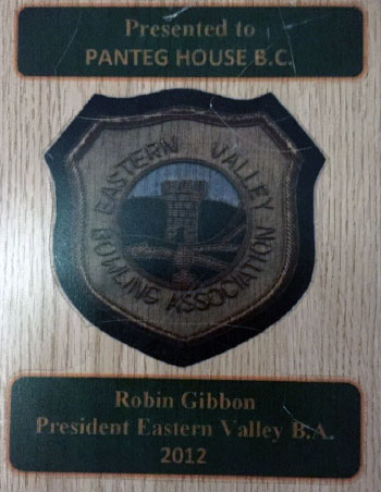 EVA President 2012 plaque EVA President 2012 plaque
