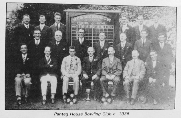 Panteg House Bowling Club c1935 Panteg House Bowling Club c1935