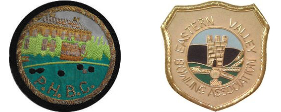 Panteg House Bowls Club and Eastern Valley Bowling Association badges Panteg House Bowls Club and Eastern Valley Bowling Association badges