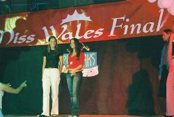 Rachel Rice pictured right and Big Brothers Imogen Thomas taken at the Miss Wales 2003 final